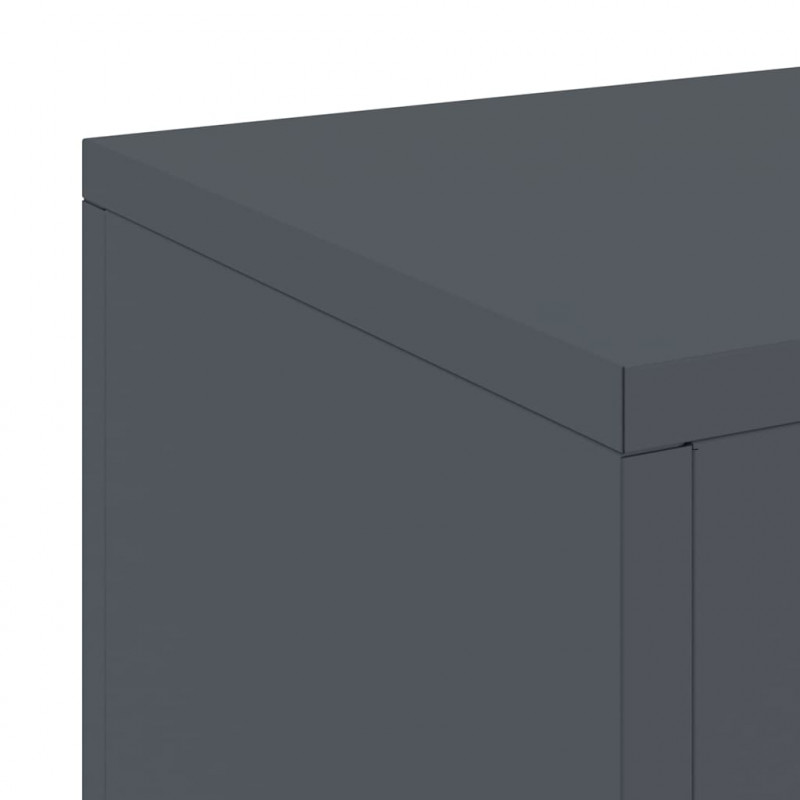 Stojak na rośliny 2 pcs Antracyt 24 x 24 x 35 cm Stal