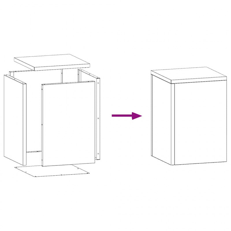 Stojak na rośliny 2 pcs Antracyt 24 x 24 x 35 cm Stal