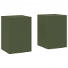 Stojak na rośliny 2 pcs oliwkowy 24 x 24 x 35 cm Stal