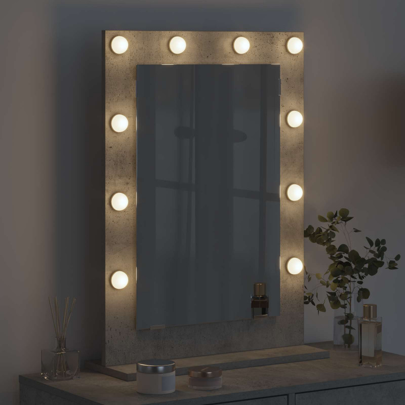 Lustro toaletowe Prostokątny Betonowy szary 70 x 50 x 18 cm