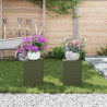 Stojak na rośliny 2 pcs oliwkowy 24 x 24 x 35 cm Stal