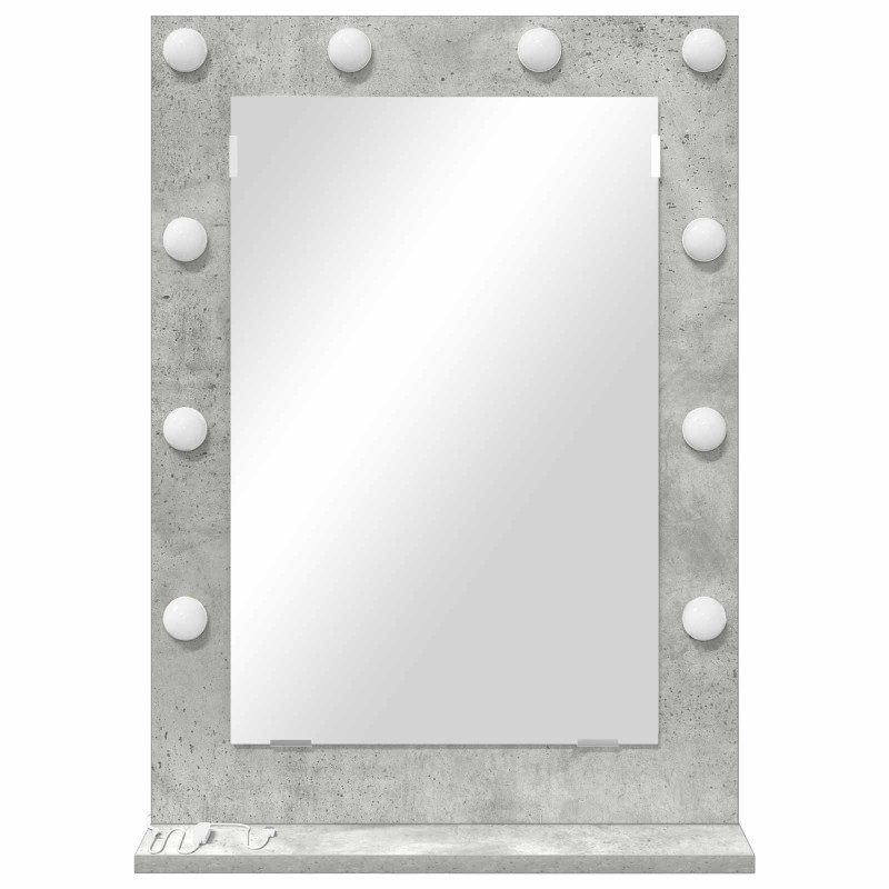 Lustro toaletowe Prostokątny Betonowy szary 70 x 50 x 18 cm