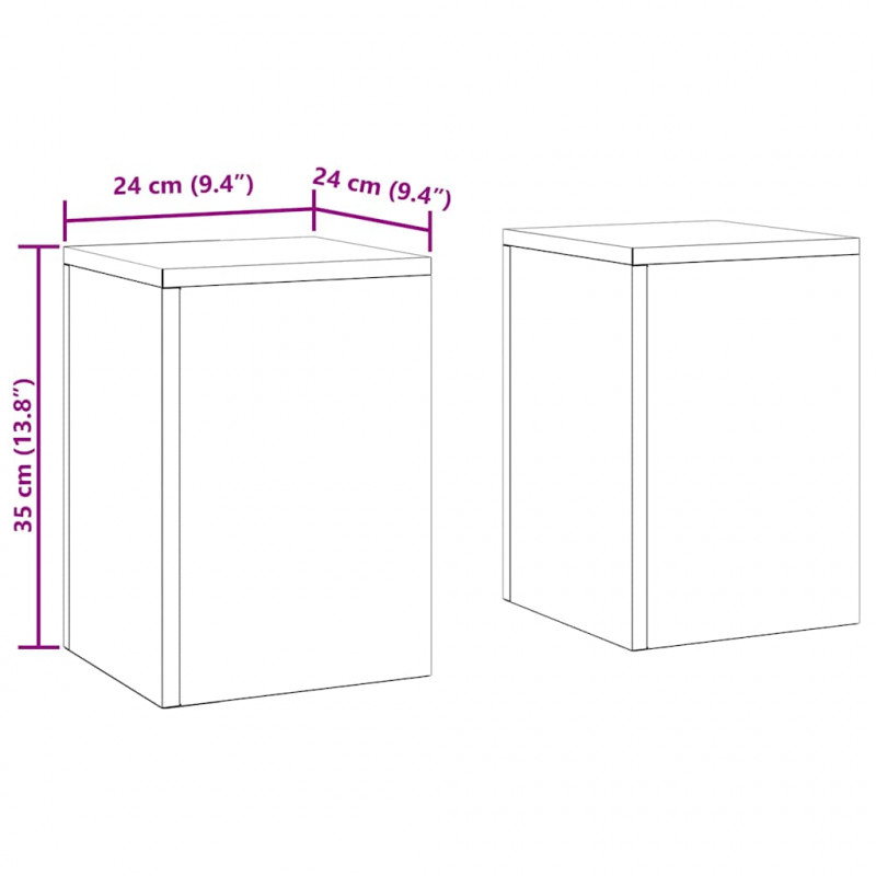 Stojak na rośliny 2 pcs oliwkowy 24 x 24 x 35 cm Stal