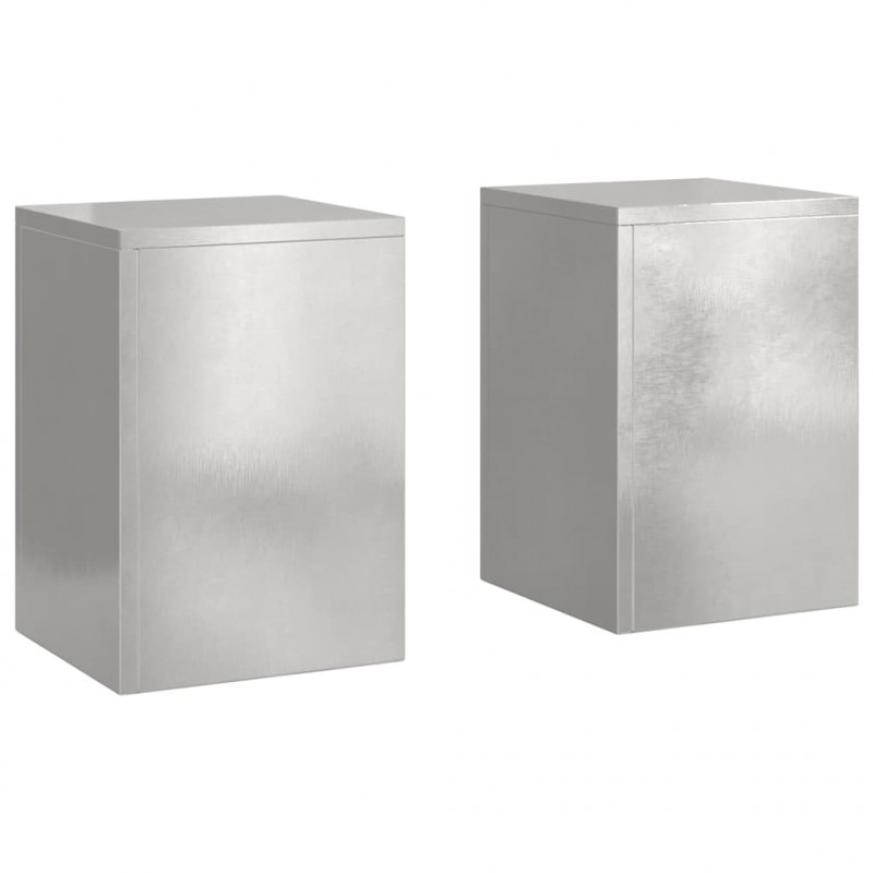 Stojak na rośliny 2 pcs Srebrny 24 x 24 x 35 cm stal nierdzewna