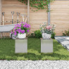 Stojak na rośliny 2 pcs Srebrny 24 x 24 x 35 cm stal nierdzewna