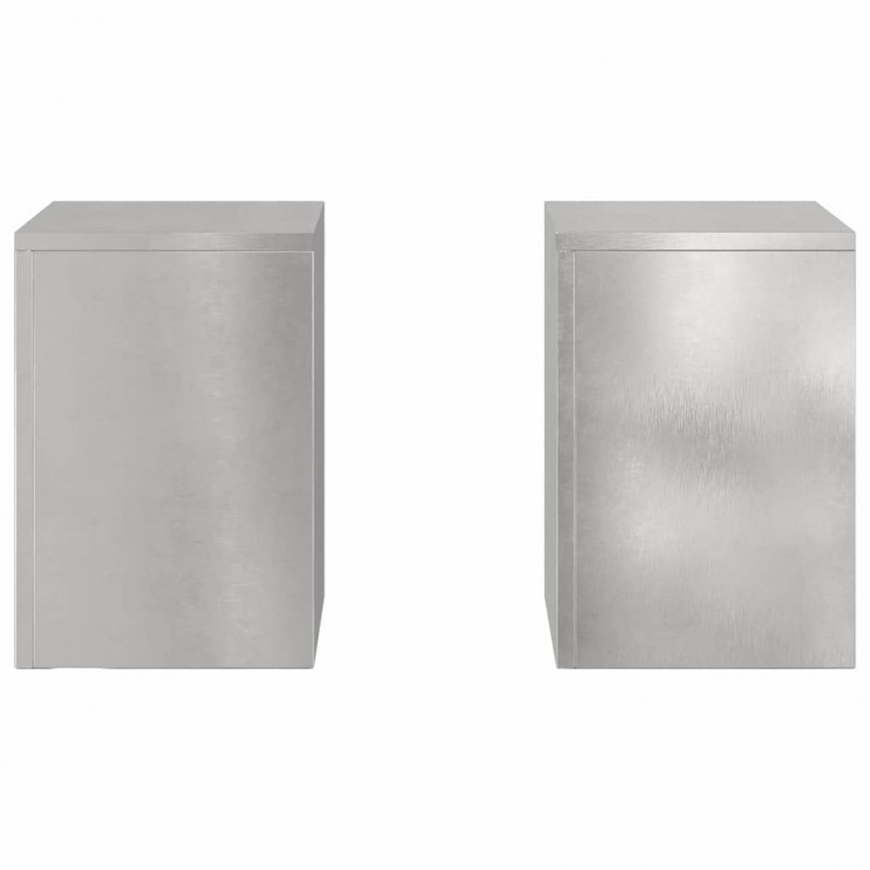 Stojak na rośliny 2 pcs Srebrny 24 x 24 x 35 cm stal nierdzewna