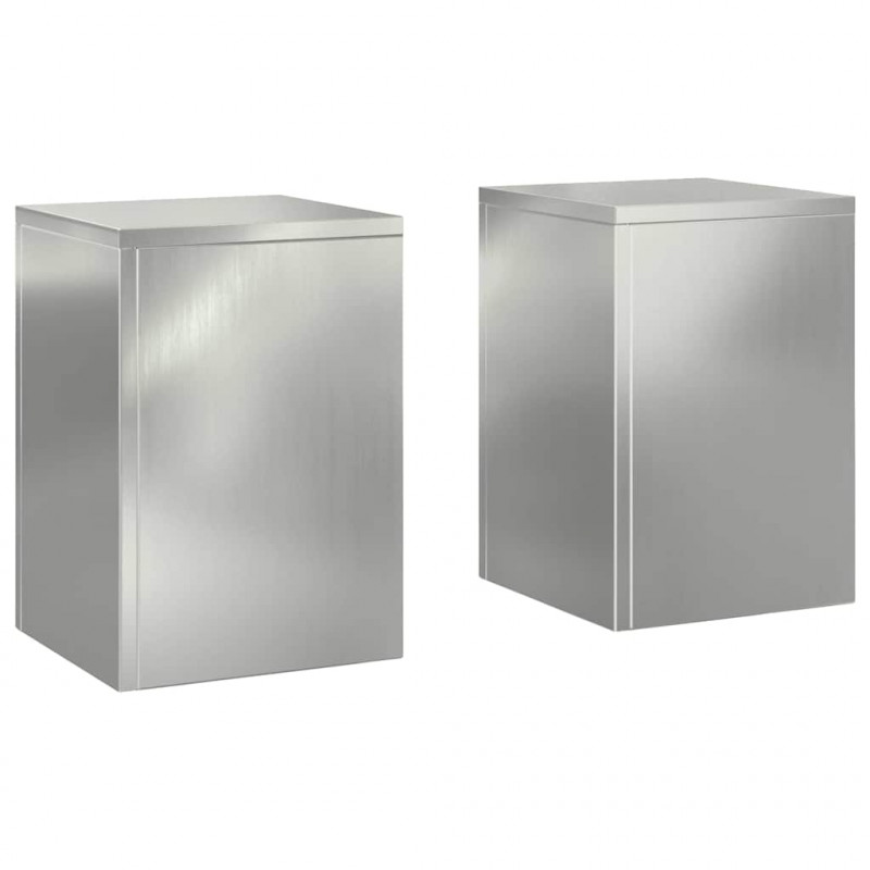 Stojak na rośliny 2 pcs Srebrny 24 x 24 x 35 cm