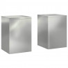 Stojak na rośliny 2 pcs Srebrny 24 x 24 x 35 cm