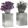 Stojak na rośliny 2 pcs Srebrny 24 x 24 x 35 cm