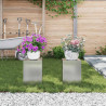 Stojak na rośliny 2 pcs Srebrny 24 x 24 x 35 cm