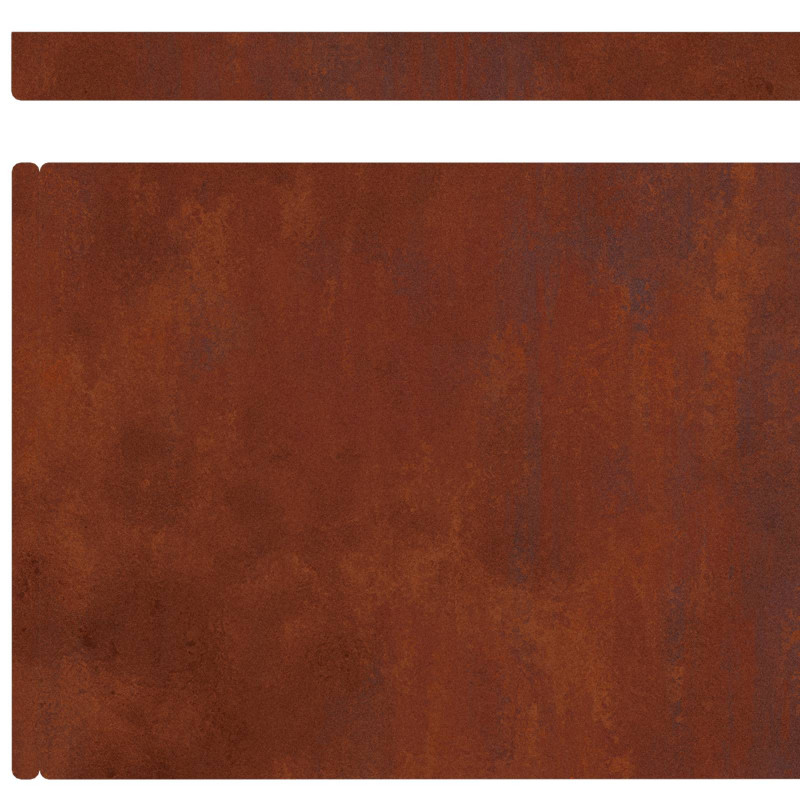 Krawężnik do trawnika 4 pcs Rdzawy 450 x 0.05 x 15 cm