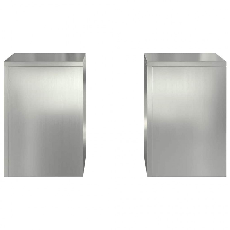Stojak na rośliny 2 pcs Srebrny 24 x 24 x 35 cm