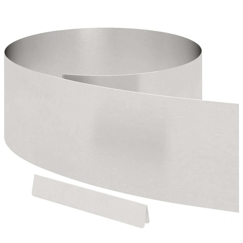 Krawężnik do trawnika Srebrny 450 x 0.05 x 15 cm