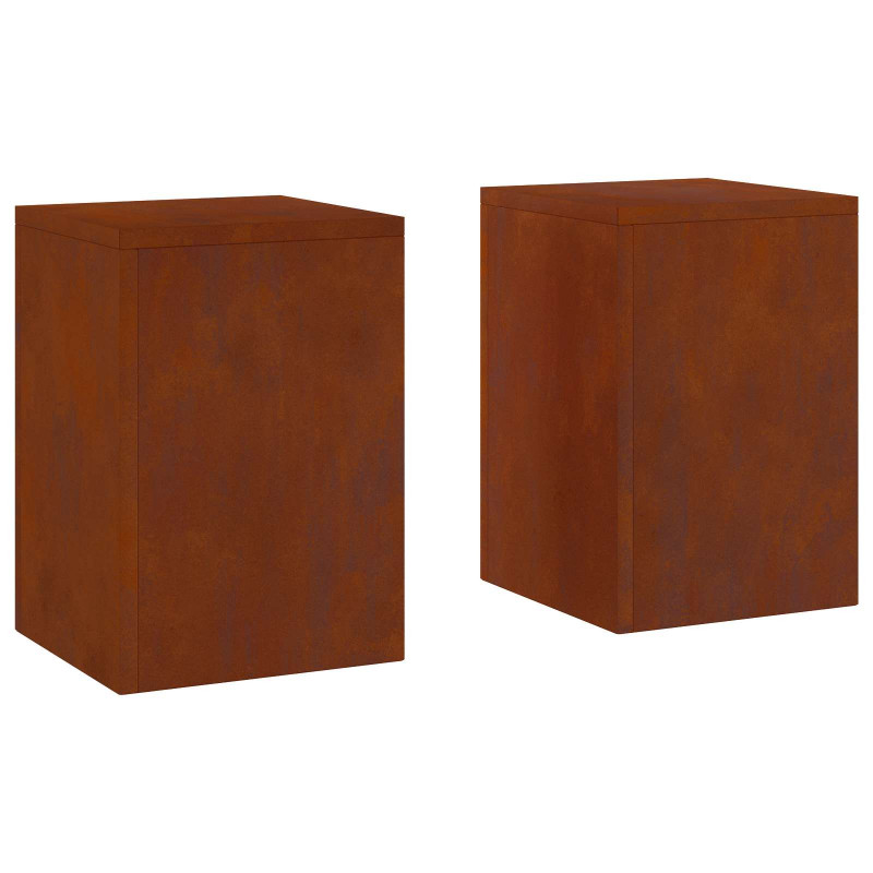 Stojak na rośliny 2 pcs Rdzawy 24 x 24 x 35 cm