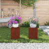 Stojak na rośliny 2 pcs Rdzawy 24 x 24 x 35 cm
