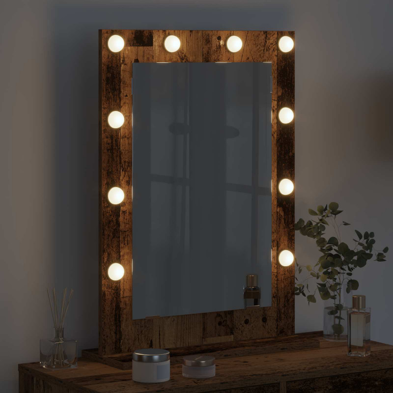 Lustro toaletowe Prostokątny Stare drewno 70 x 50 x 18 cm