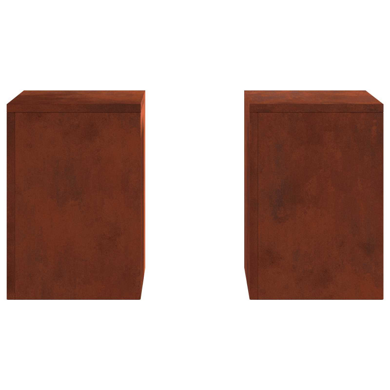 Stojak na rośliny 2 pcs Rdzawy 24 x 24 x 35 cm