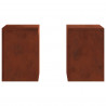 Stojak na rośliny 2 pcs Rdzawy 24 x 24 x 35 cm