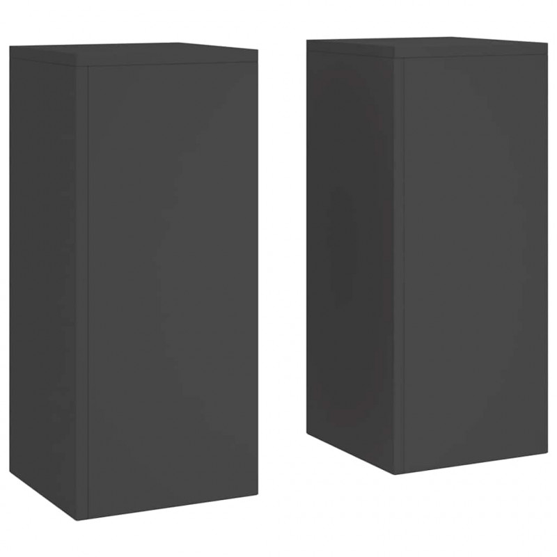 Stojak na rośliny 2 pcs Czarny 24 x 24 x 55 cm Stal