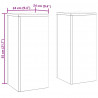 Stojak na rośliny 2 pcs Czarny 24 x 24 x 55 cm Stal