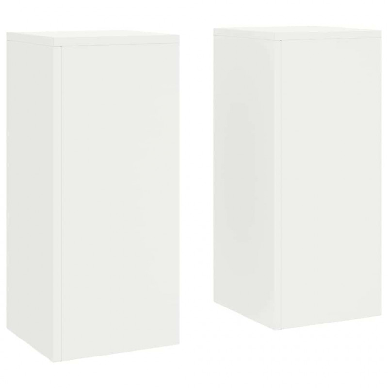 Stojak na rośliny 2 pcs Biały 24 x 24 x 55 cm Stal