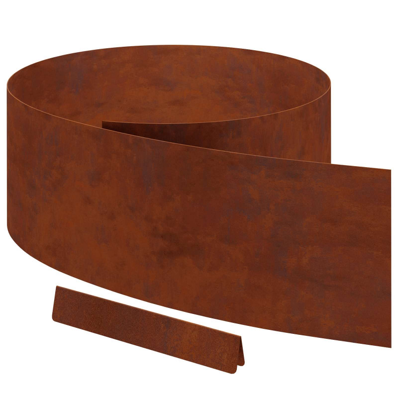 Krawężnik do trawnika Rdzawy 450 x 0.05 x 15 cm