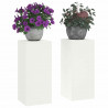 Stojak na rośliny 2 pcs Biały 24 x 24 x 55 cm Stal