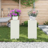 Stojak na rośliny 2 pcs Biały 24 x 24 x 55 cm Stal
