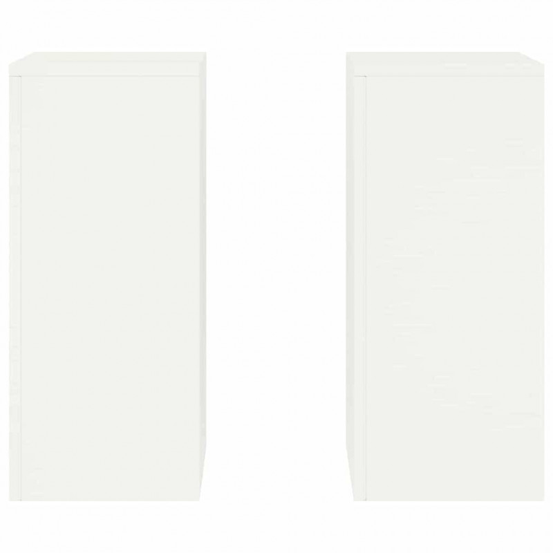 Stojak na rośliny 2 pcs Biały 24 x 24 x 55 cm Stal