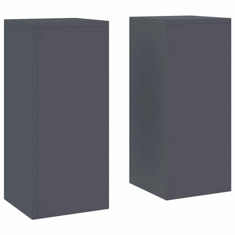 Stojak na rośliny 2 pcs Antracyt 24 x 24 x 55 cm Stal
