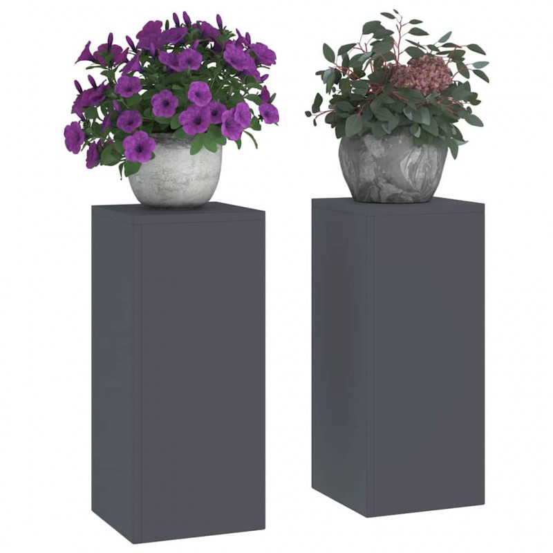 Stojak na rośliny 2 pcs Antracyt 24 x 24 x 55 cm Stal
