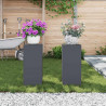 Stojak na rośliny 2 pcs Antracyt 24 x 24 x 55 cm Stal