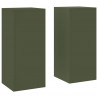 Stojak na rośliny 2 pcs oliwkowy 24 x 24 x 55 cm Stal