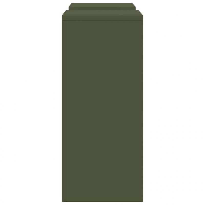 Stojak na rośliny 2 pcs oliwkowy 24 x 24 x 55 cm Stal