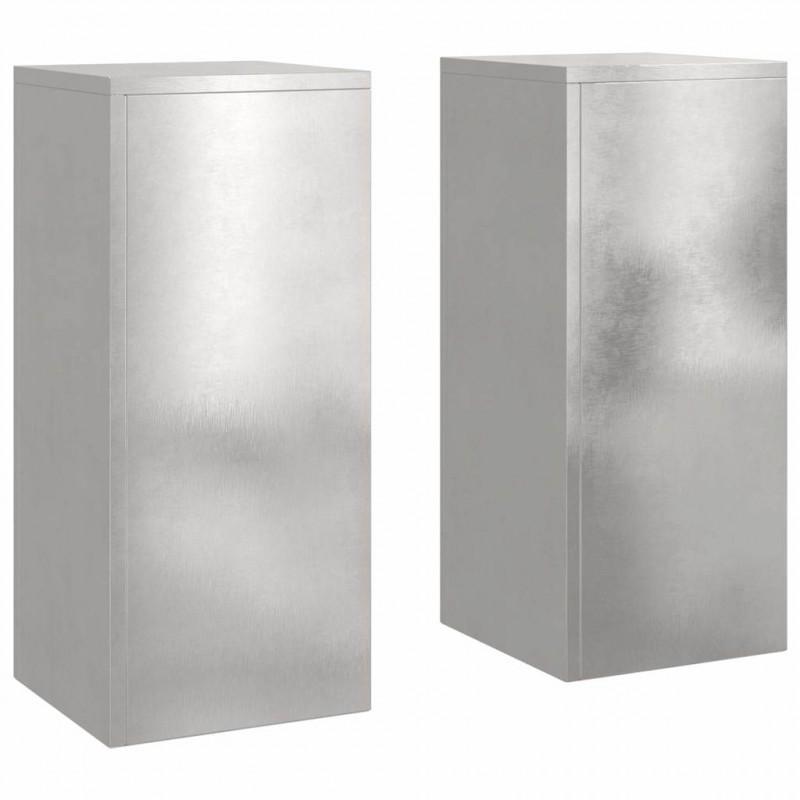 Stojak na rośliny 2 pcs Srebrny 24 x 24 x 55 cm stal nierdzewna