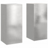 Stojak na rośliny 2 pcs Srebrny 24 x 24 x 55 cm stal nierdzewna