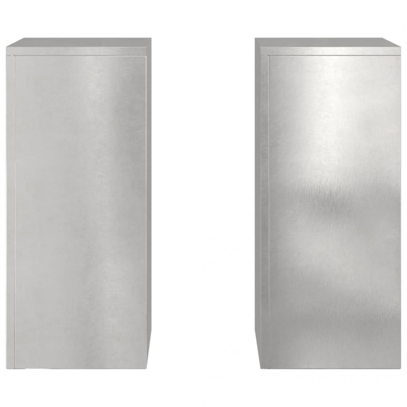 Stojak na rośliny 2 pcs Srebrny 24 x 24 x 55 cm stal nierdzewna