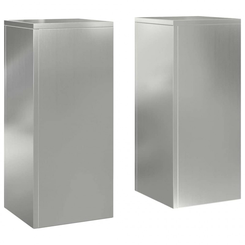 Stojak na rośliny 2 pcs Srebrny 24 x 24 x 55 cm