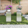 Stojak na rośliny 2 pcs Srebrny 24 x 24 x 55 cm