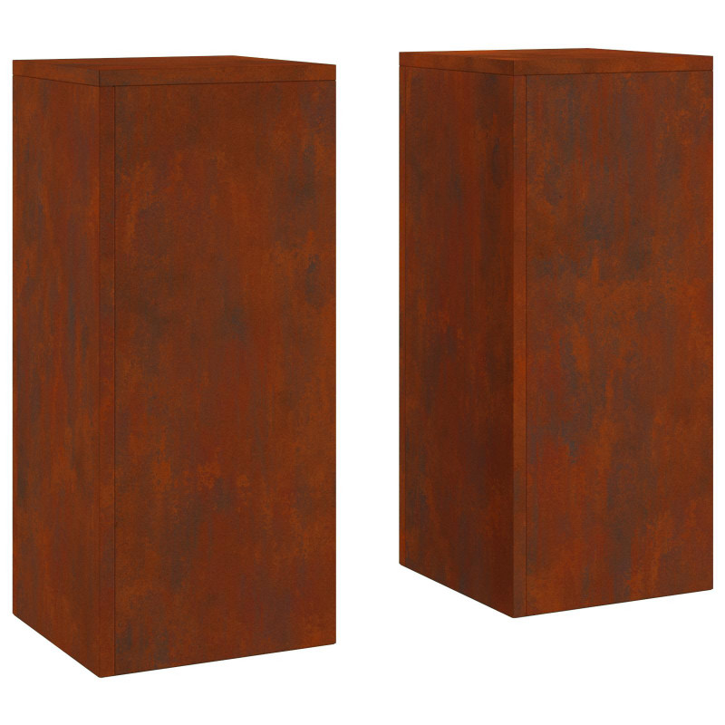 Stojak na rośliny 2 pcs Rdzawy 24 x 24 x 55 cm