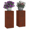 Stojak na rośliny 2 pcs Rdzawy 24 x 24 x 55 cm