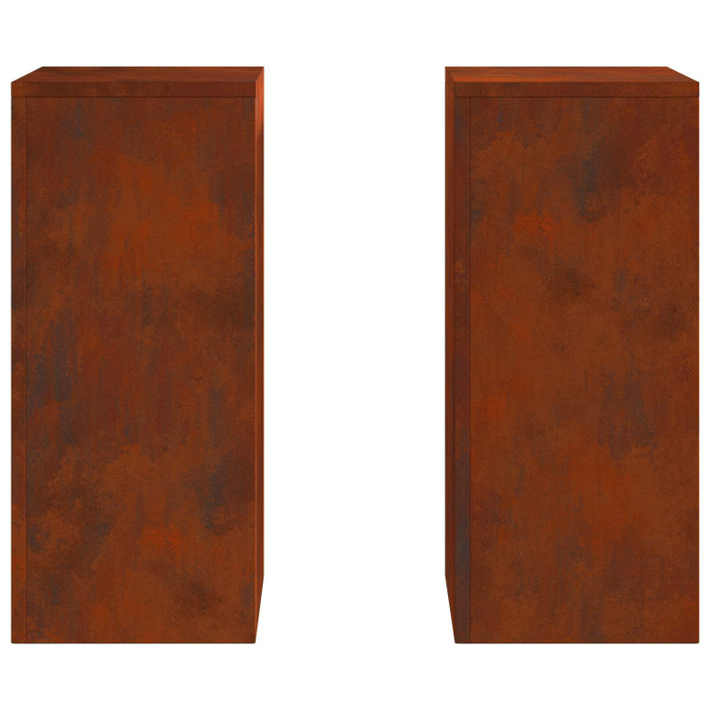 Stojak na rośliny 2 pcs Rdzawy 24 x 24 x 55 cm