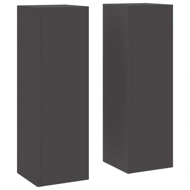 Stojak na rośliny 2 pcs Czarny 24 x 24 x 75 cm Stal
