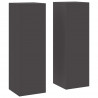 Stojak na rośliny 2 pcs Czarny 24 x 24 x 75 cm Stal