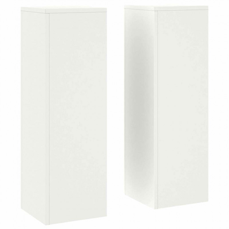 Stojak na rośliny 2 pcs Biały 24 x 24 x 75 cm Stal