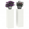 Stojak na rośliny 2 pcs Biały 24 x 24 x 75 cm Stal