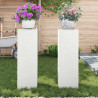 Stojak na rośliny 2 pcs Biały 24 x 24 x 75 cm Stal