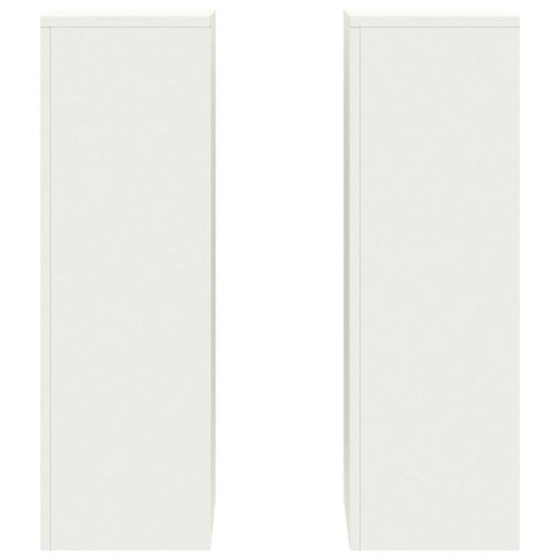 Stojak na rośliny 2 pcs Biały 24 x 24 x 75 cm Stal