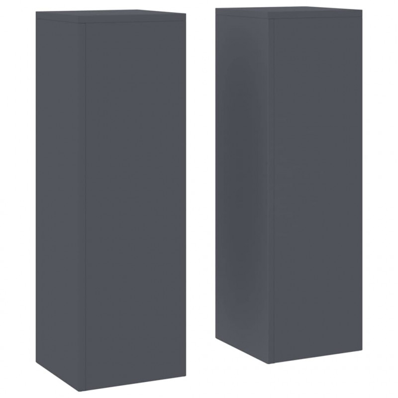 Stojak na rośliny 2 pcs Antracyt 24 x 24 x 75 cm Stal
