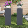 Stojak na rośliny 2 pcs Antracyt 24 x 24 x 75 cm Stal
